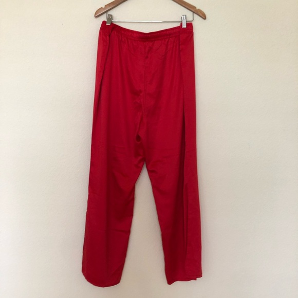 Ink + Ivy.  Red Satin Pajamas Set Button Down Top Drawstring Pants Size XXL - Picture 7 of 9
